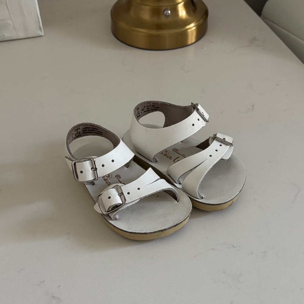 Chic White Kids Sandals with Adjustable Straps